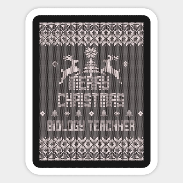 Merry Christmas BIOLOGY TEACHER Sticker by ramiroxavier